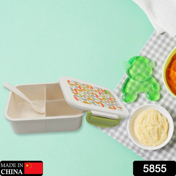 Lunch Box 3 Compartment With Leak Proof Lunch Box & 1 spoon, For School & Office Use - dailyneed.life