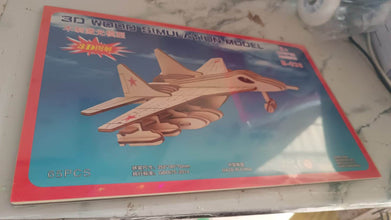 3D Wooden Fighter Jet Puzzle DIY Assembly Kit - dailyneed.life
