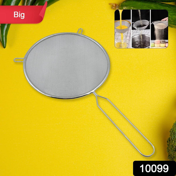 Big Mesh Strainer With Handle Stainless Steel Oil Straine, Mesh Sieve Strainer(1 Pc) - dailyneed.life