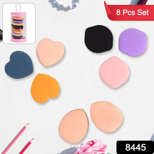 Mini Finger Makeup Powder Puff (Multicolour, 8 Pcs Set) - dailyneed.life