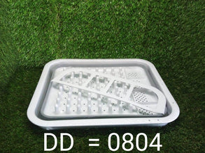 Collapsible Folding Silicone Dish Drying Drainer Rack with Spoon Fork Storage Holder - dailyneed.life