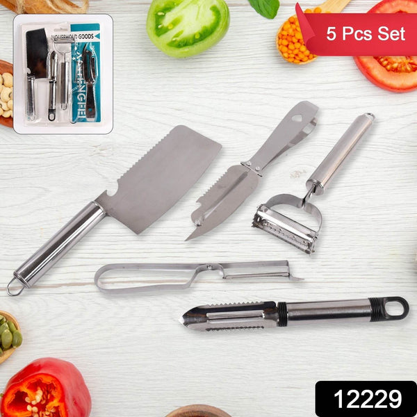 Multifunctional peeler, grater, fruit peeler, kitchen household gadget set (5 Pc Set) - dailyneed.life