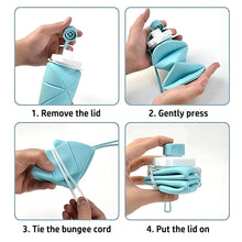 600ml Collapsible Silicone Water Bottle for Travel, Sports, Gym & Office (1 Pc) - dailyneed.life