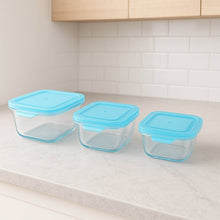 Premium Quality 3-Piece Square Glass Food Storage Container / Bowl Set - dailyneed.life