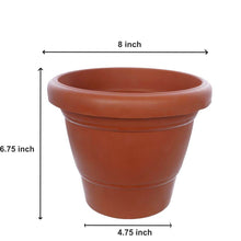 Garden Heavy Plastic Planter Pot / Gamla 8 inch (Brown, Pack of 1,Medium ) - dailyneed.life