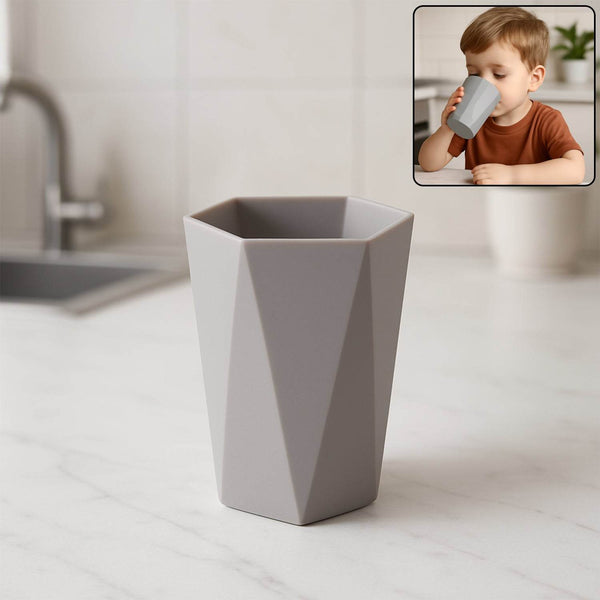 Hexagon Shape Small Plastic Drinking Glass (1 Pc) - dailyneed.life