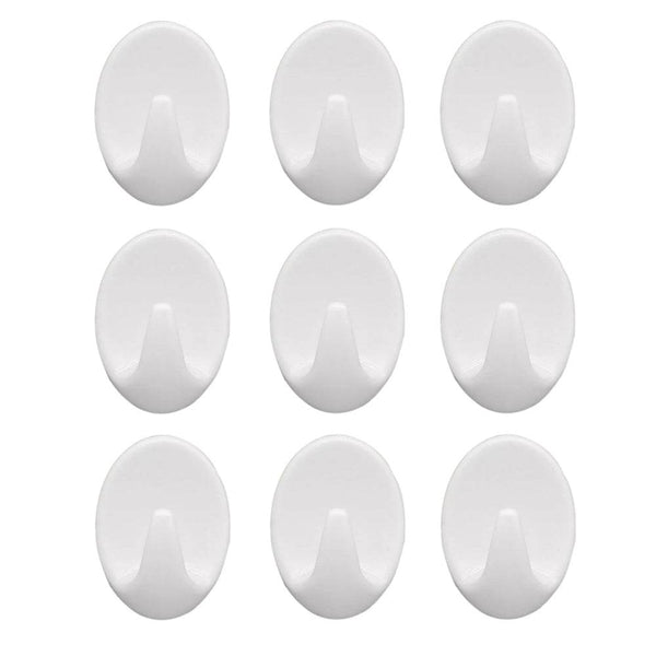 Self Adhesive Plastic Wall Hook Set for Home Kitchen and Other Places (Pack of 9) - dailyneed.life