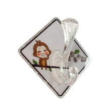 Cute Cartoon Print Transparent Wall Hook with Self-Adhesive Back (1 Pc) - dailyneed.life