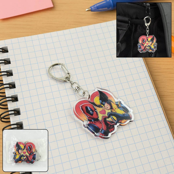 Stylish Acrylic Cartoon Character Keychain with Metal Clip (1 Pc) - dailyneed.life