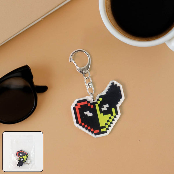 Pixel Style Acrylic Cartoon Keychain with Funky Design (1 Pc) - dailyneed.life