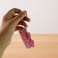 Text Keychain with Glitter Finish and Tassel Charm (1 Pc) - dailyneed.life