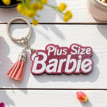 Text Keychain with Glitter Finish and Tassel Charm (1 Pc) - dailyneed.life