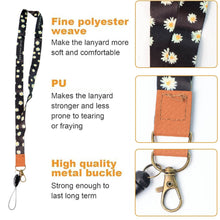 Floral Print Neck Lanyard Strap with Clip Hook & Mobile String (1 Pc) - dailyneed.life