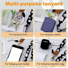 Floral Print Neck Lanyard Strap with Clip Hook & Mobile String (1 Pc) - dailyneed.life