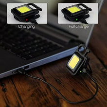 Mini Rechargeable Keychain Flashlight - 4 Light Modes with Folding Bracket & Magnetic Base - dailyneed.life