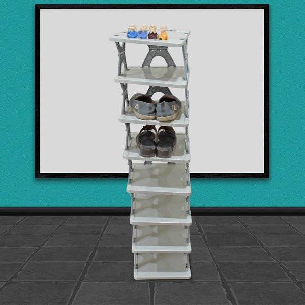 Foldable Shoe Rack (1 Pc, 8 Layers): Space-Saving, Entryway Storage - dailyneed.life