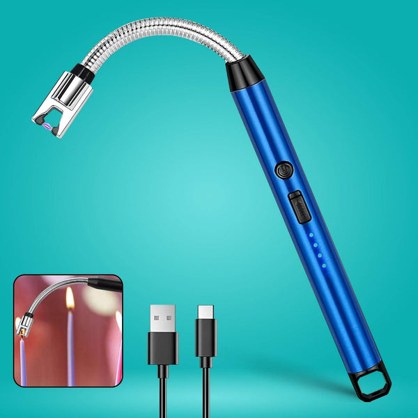 Metal Rechargeable Electric Arc Lighter with Flexible Neck (1 Pc) - dailyneed.life