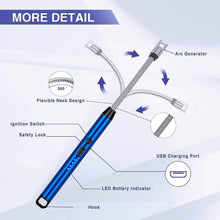 Metal Rechargeable Electric Arc Lighter with Flexible Neck (1 Pc) - dailyneed.life