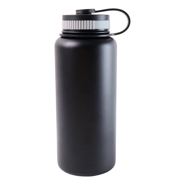 Black Stainless Steel Double Wall Vacuum-insulated Drink Water Bottle (1000 Ml) - dailyneed.life