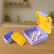 Kids Lunch Box Set with Small Inner Container, Spoon & Fork (1 Pc) - dailyneed.life