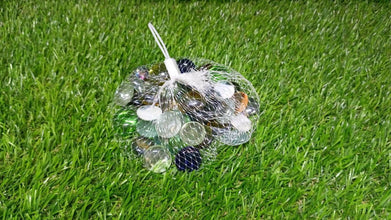 Glass Gem Stone, Flat Round Marbles Pebbles for Vase Fillers, Attractive pebbles for Aquarium Fish Tank. - dailyneed.life