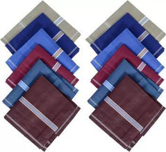 Men's King Size Formal Handkerchiefs for Office Use - Pack of 12 - dailyneed.life