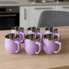 Apex Chit-Chat Double Wall Stainless Steel Mug Set (6Pc/200ml) Approx - dailyneed.life