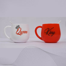 King & Queen Printed Couple Matching Coffee / Tea Plastic Coffee Mug (300ml Set of 2) - dailyneed.life