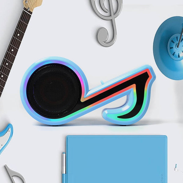 Mini Portable Music Note Shape Speaker Subwoofer Colorful Musical Note LED Lighting Sound For Creatives Gift Computer Phone Sound Equipment Bluetooth speaker (Media Player) - dailyneed.life
