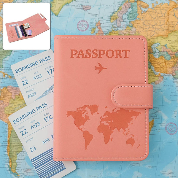 Premium World Map Design Travel Passport Holder & Wallet (15x11cm / 1 Pc) - dailyneed.life
