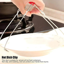 Heavy-Duty Stainless Steel Kitchen Dish Plate Bowl Vessel Gripper Tong (1 Pc) - dailyneed.life
