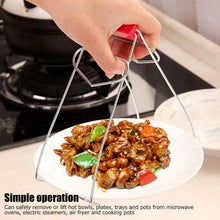 Heavy-Duty Stainless Steel Kitchen Dish Plate Bowl Vessel Gripper Tong (1 Pc) - dailyneed.life