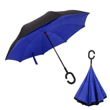 Plain design Windproof Upside Down Reverse Umbrella with C-Shaped Handle - dailyneed.life