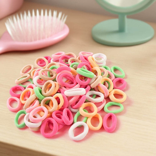 Colorful Soft Elastic Hair Bands Set for Kids & Girls (10 Pkt / 1 Set) - dailyneed.life