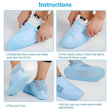 Blue Non-Slip Silicone Rain Reusable Anti skid Waterproof Fordable Boot Shoe Cover (1 Pair) - dailyneed.life