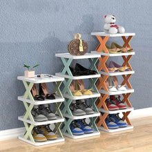 6 LAYER SHOE RACK DESIGN LIGHTWEIGHT ADJUSTABLE PLASTIC FOLDABLE SHOE CABINET STORAGE PORTABLE FOLDING SPACE SAVING SHOE ORGANIZER HOME AND OFFICE - dailyneed.life