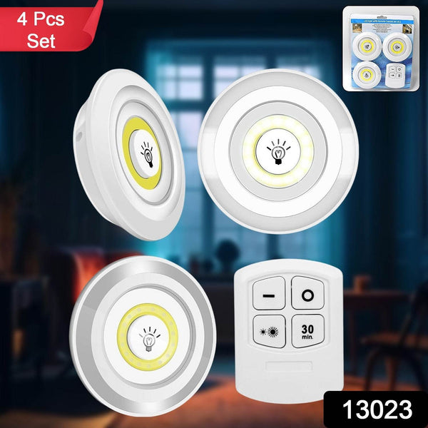 LED Light Under Closet Battery Powered Closet Wall Lamp with Remote Control Bedroom Kitchen Set of 3 LED Lights And 1 Remote Control (Battery Not Included) - dailyneed.life