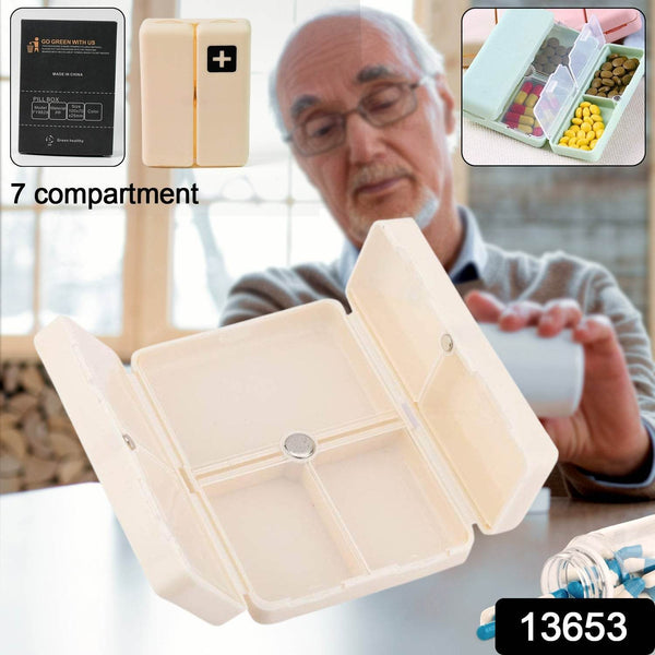Magnetic Pill Organizer, 7 Compartments Portable Pill Case (1 Pc) - dailyneed.life
