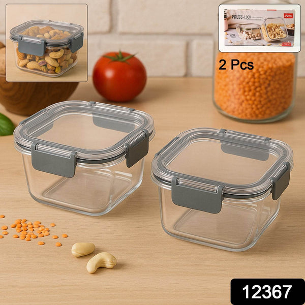 Apex Press N’ Lock Airtight Food Storage Container Set (2Pc/450ml) Approx - dailyneed.life