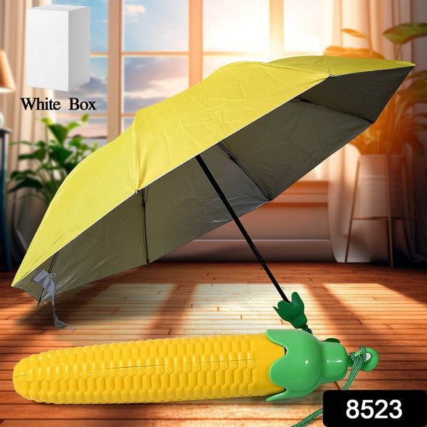 Vegetable shaped Folding Umbrella, Plastic Case Creative Fashion Folding Mini Sun Shade Rain Umbrella, Unique Umbrella, Sun & UV Protection, Cute Design (1 Pc) - dailyneed.life