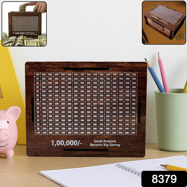 Wooden Money / Piggy Bank, Money Box (1 Pc / Pen Not Included) - dailyneed.life