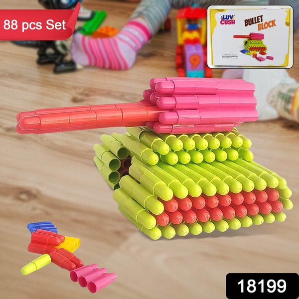 Bullet Blocks for Intelligent Kids Creative Bullets Shaped Building Blocks (Approx 88 Pcs) - dailyneed.life