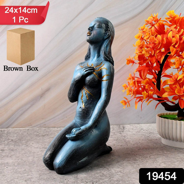 Elegant Resin Kneeling Woman Decorative Statue (1 Pc) - dailyneed.life