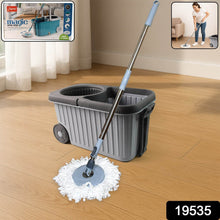 Apex Magic Spin Mop Cleaning Set with Dual Chamber Bucket & Wheels - dailyneed.life