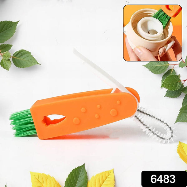 3-in-1 Multifunctional Cleaning Brush Set – Mini Bottle, Cup & Lid Cleaner (1 Pc) - dailyneed.life