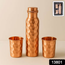 Copper Water Bottle 2 Glasses with Gift Box (3 Pcs Set) - dailyneed.life