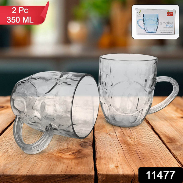 Apex Shake Mug Set – 2 Pieces Durable Plastic Mugs (350ml) Approx - dailyneed.life
