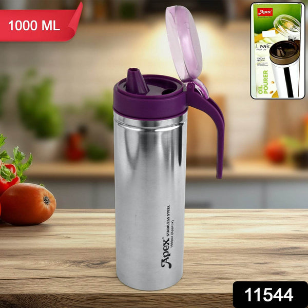 Apex 1000ml Approx. Stainless Steel Oil Pourer (1 Pc) - dailyneed.life