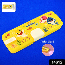 Plastic Pencil Box with LED Light & Cartoon Print (1 Pc) - dailyneed.life