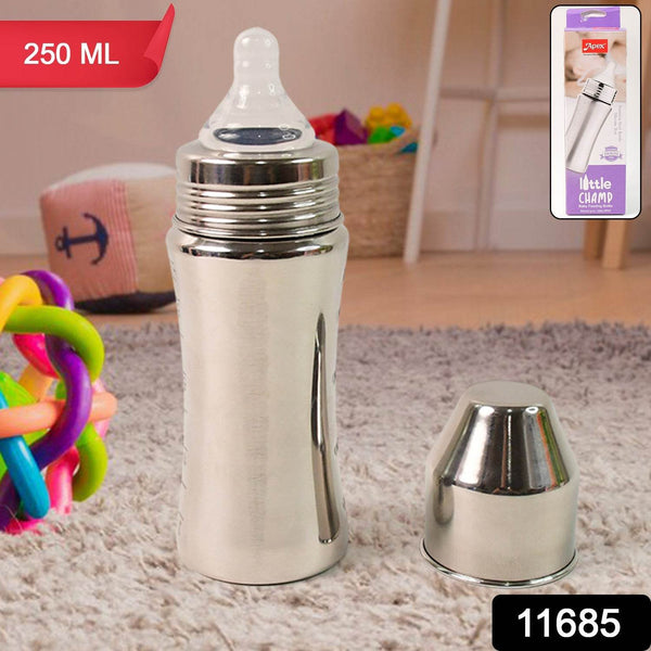 Apex Stainless Steel Little Champ Baby Feeding Bottle (250 ml) - dailyneed.life